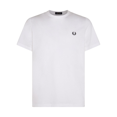 Shop Fred Perry White Cotton T-shirt