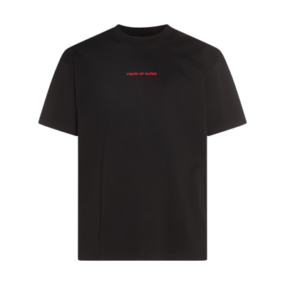 Shop Vision Of Super Black Cotton T-shirt