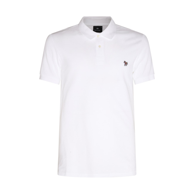Shop Ps By Paul Smith White Cotton Polo Shirt