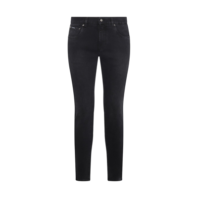 Shop Dolce & Gabbana Gray Wash Denim Skinny Jeans In Variante Abbinata