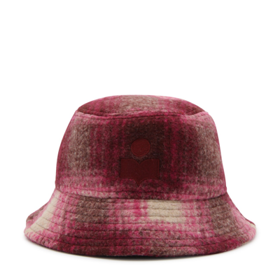 Shop Isabel Marant Fuchsia Wool Blend Haley Bucket Hat