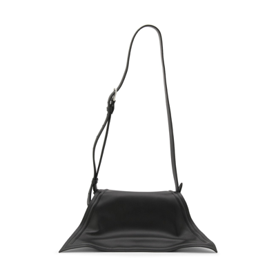 Shop Y/project Black Leather Mini Wire Crossbody Bag