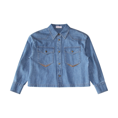 Shop Brunello Cucinelli Vintage Denim Shirt