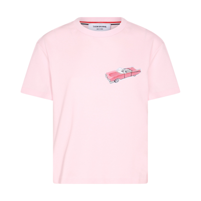 Shop Thom Browne Light Pink Cotton T-shirt