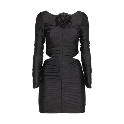 Shop Giuseppe Di Morabito Black Stretch Cut Out Mini Dress