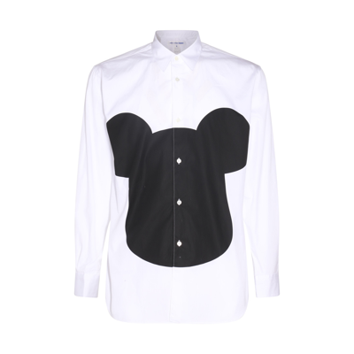 Shop Comme Des Garçons Shirt White Cotton Mickey Mouse Shirt