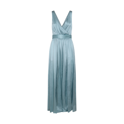 Shop Cri.da Light Blue Silk Bellaria Long Dress