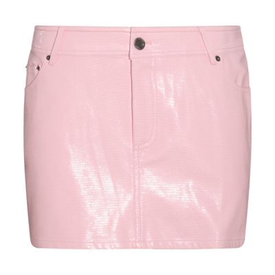Shop Rotate Birger Christensen Pink Vynil Mini Skirt