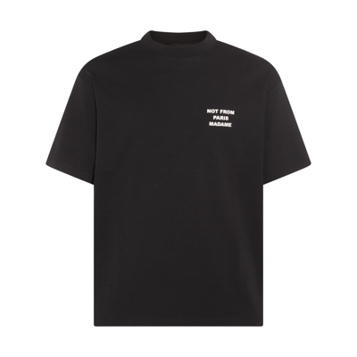 Shop Drôle De Monsieur Black Cotton Logo T-shirt