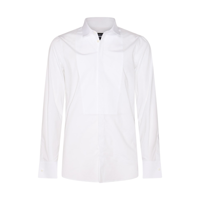 Shop Dsquared2 White Cotton Blend Shirt
