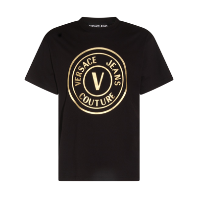 Shop Versace Jeans Couture Black Cotton T-shirt