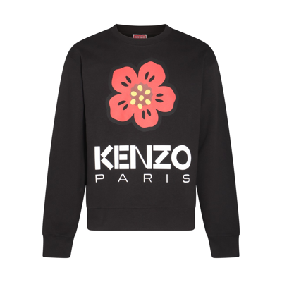 Shop Kenzo Black Multicolour Cotton Sweatshirt