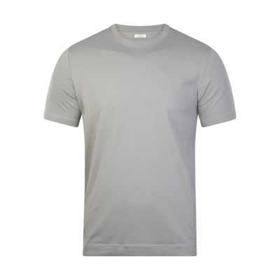 Shop Malo Grey Cotton Stretch T-shirt In Cenere