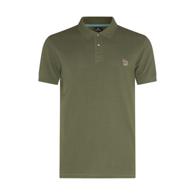 Shop Ps By Paul Smith Green Cotton Polo Shirt
