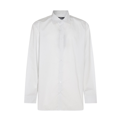 Shop Raf Simons White Cotton Shirt In Pearl