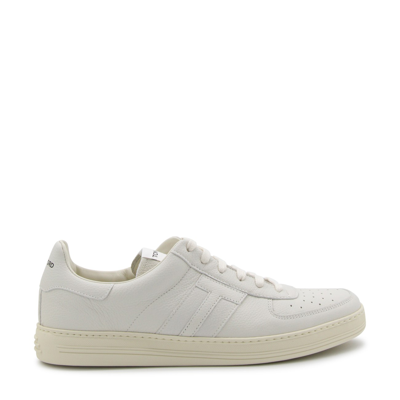 Shop Tom Ford White Leather Radcliffe Sneakers