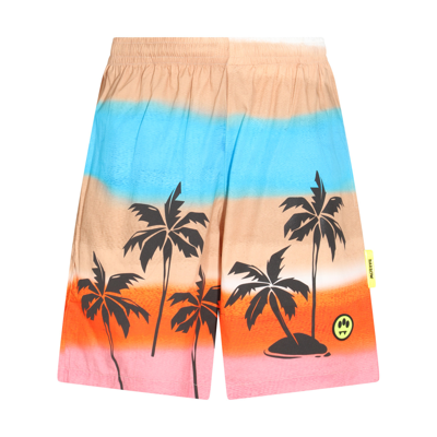 Shop Barrow Multicolour Cotton Bermuda Shorts