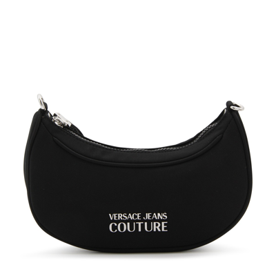 Shop Versace Jeans Couture Black Hobo Crossbody Bag