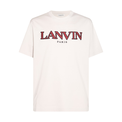 Shop Lanvin White Cotton T-shirt In Mastic