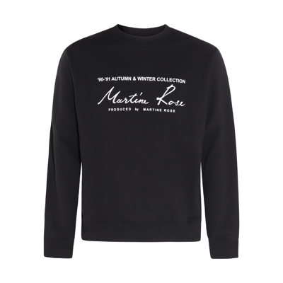 Shop Martine Rose Black Cotton Sweatshirt