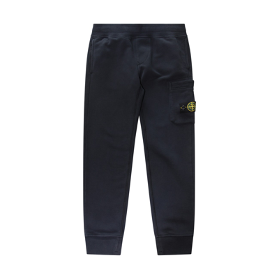 Shop Stone Island Navy Cotton Track Pants