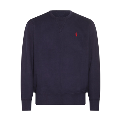 Shop Polo Ralph Lauren Cruise Navy Cotton Blend Sweatshirt