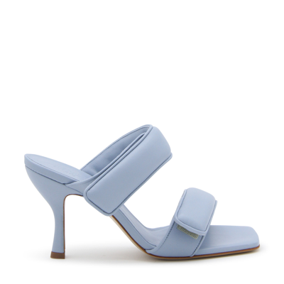 Shop Gia X Pernille Teisbaek Ice Blue Leather Perni 03 Sandals