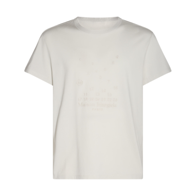 Shop Maison Margiela Chalk White Cotton T-shirt