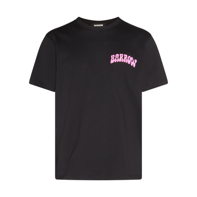 Shop Barrow Black Multicolour Cotton T-shirt