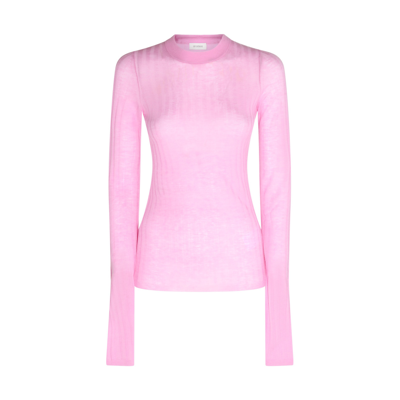 Shop Sportmax Black Cotton Sweatshirt In Rosa