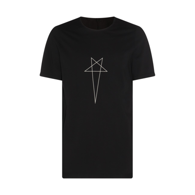 Shop Rick Owens Drkshdw Black Cotton Pentagram T-shirt