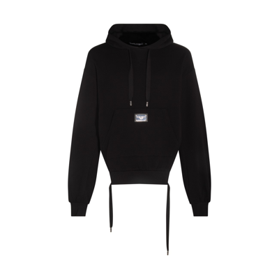 Shop Dolce & Gabbana Black Cotton Sweatshirt