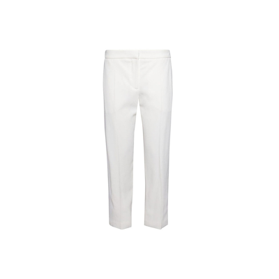 Shop Alexander Mcqueen White Viscose Blend Pants In Light Ivory
