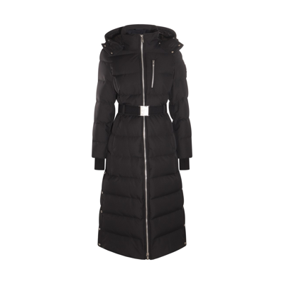 Shop Moose Knuckles Black Puffer Eton Long Coat