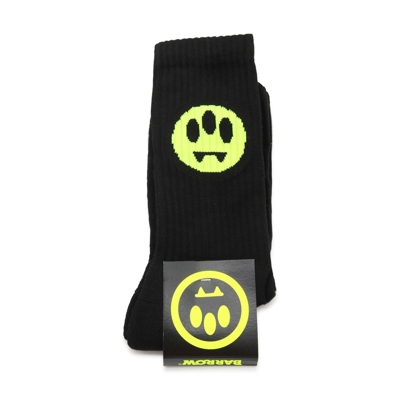 Shop Barrow Black Cotton Emoticon Socks