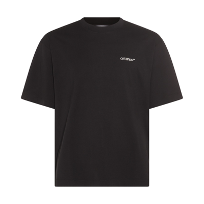 Shop Off-white Black Cotton Logo T-shirt