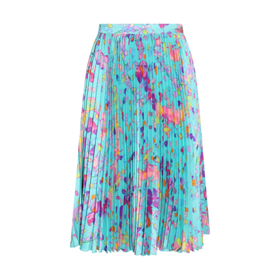 Shop Versace Mint Midi Skirt In Mint+multicolor