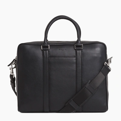 Shop Le Tanneur Porte Documents 14" Charles En Cuir Grainé In Black