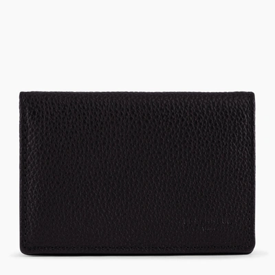 Shop Le Tanneur Charles Card Holder In Grained Leather In Black