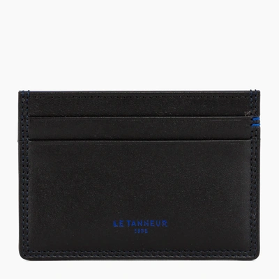 Shop Le Tanneur Martin Smooth Leather Cardholder In Black