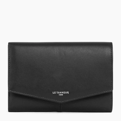 Shop Le Tanneur Small Zipped Charlotte Smooth Leather Wallet In Black