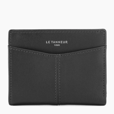 Shop Le Tanneur Charlotte Smooth Leather Cardholder In Black