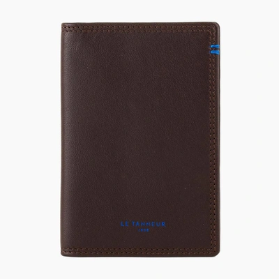Shop Le Tanneur Martin Smooth Leather Cardholder In Brown