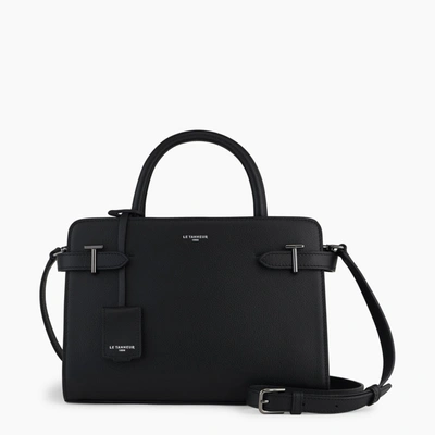 Shop Le Tanneur Sac À Main Moyen Modèle Emilie En Cuir Grainé In Black