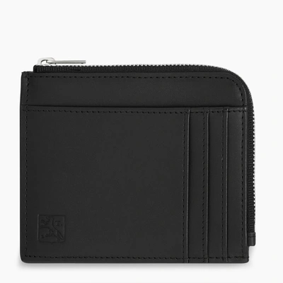 Shop Le Tanneur Porte Cartes Zip En L Maurice En Cuir Lisse In Black