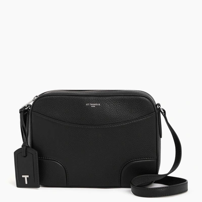 Shop Le Tanneur Romy Medium, Crossbody Bag In Pebbled Leather In Black