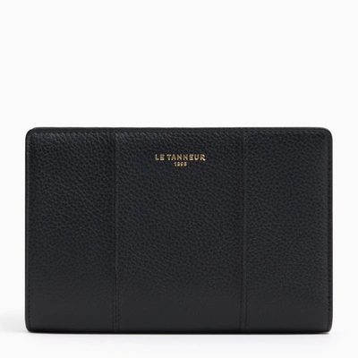 Shop Le Tanneur Juliette Medium Grained Leather Purse In Black