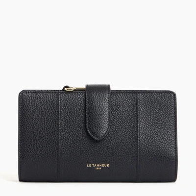 Shop Le Tanneur Juliette 4-fold Grained Leather Wallet In Black