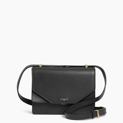 Shop Le Tanneur Mini Sac Bandoulière Naya En Cuir Liégé In Black