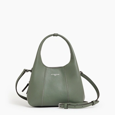 Shop Le Tanneur Juliette Mini Grained Leather Handbag In Green